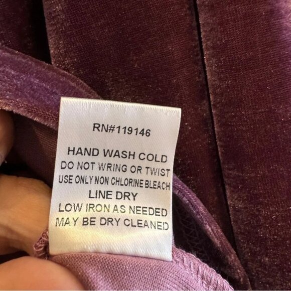 JODIFL Purple Velvet Embroidered Top Blouse Tunic Women's Large Floral Boho - Picture 6 of 10